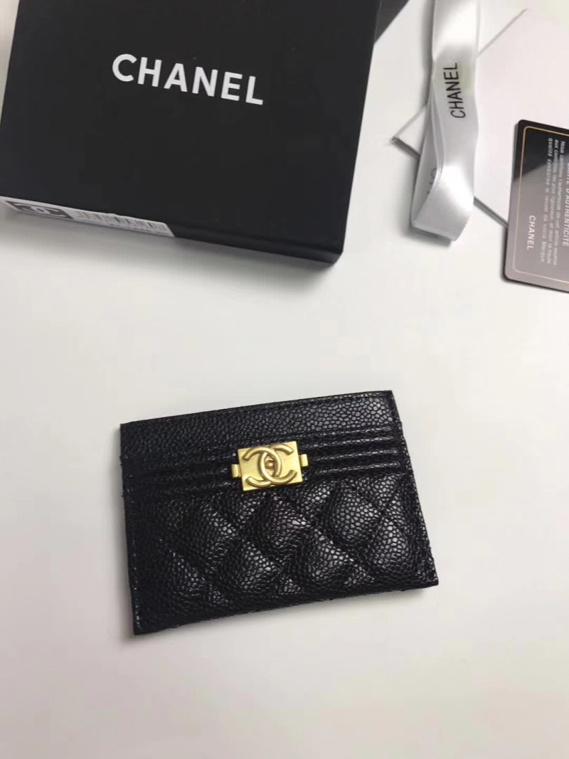 Chanel 2020 여성용 보이 엔틱 카드홀더 금장,은장
