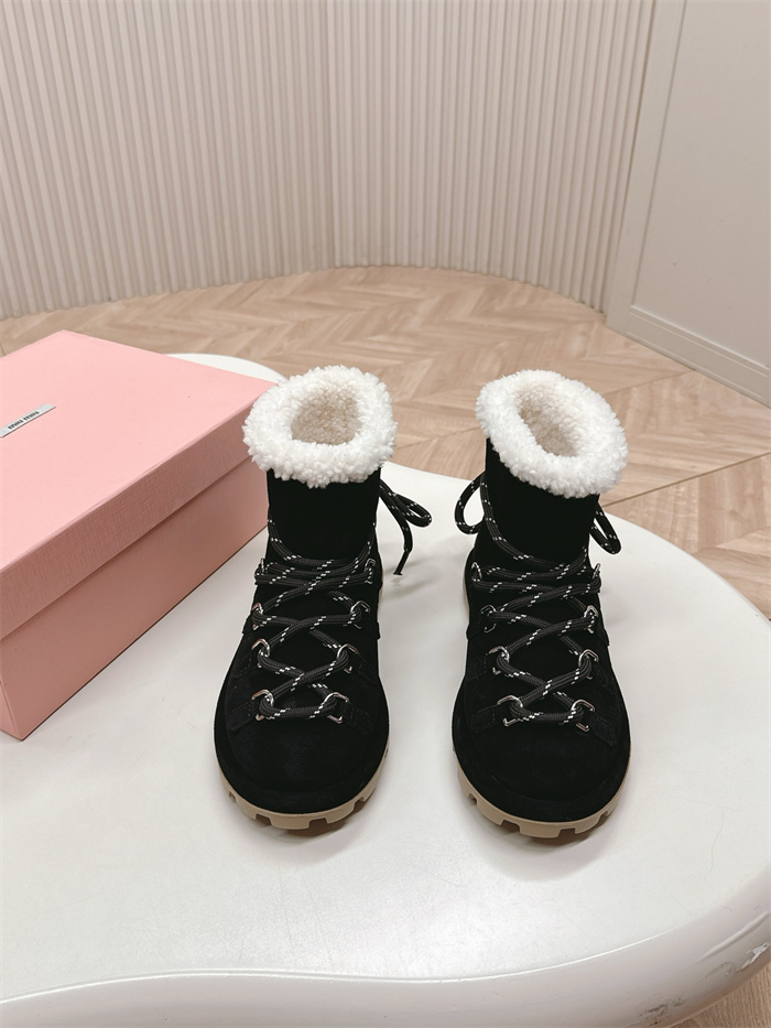 MIUMIU 미우미우 여성용 스노우 부츠 M25594-2 2024/신상 블랙,브라운 2color